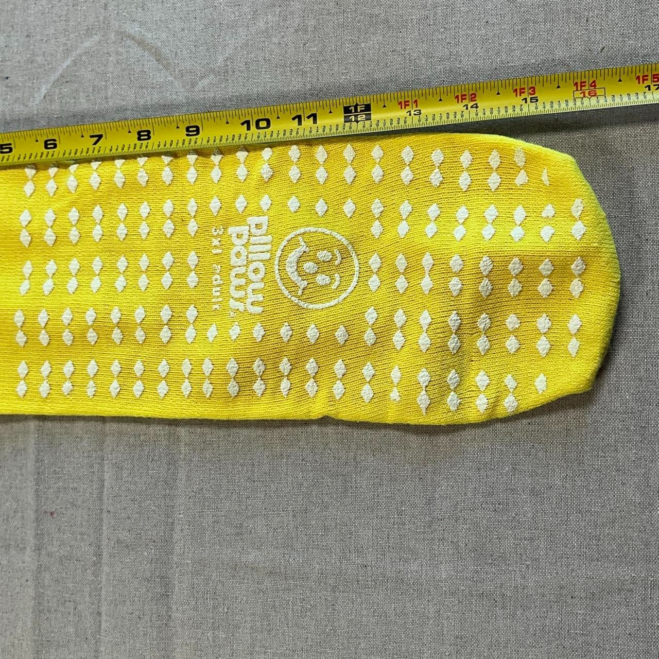 PILLOW PAWS Bariatric Slipper Socks Yellow Adult 3XL NEW OPEN PKG 2 Pair