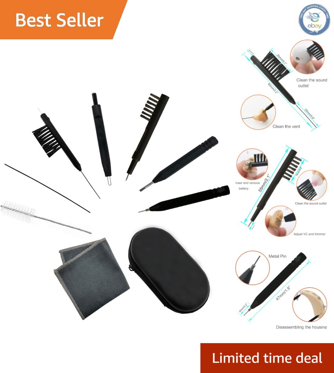 Reusable Cleaning Tools for Hearing Aids & Earbuds – 8 Essential Pieces Included