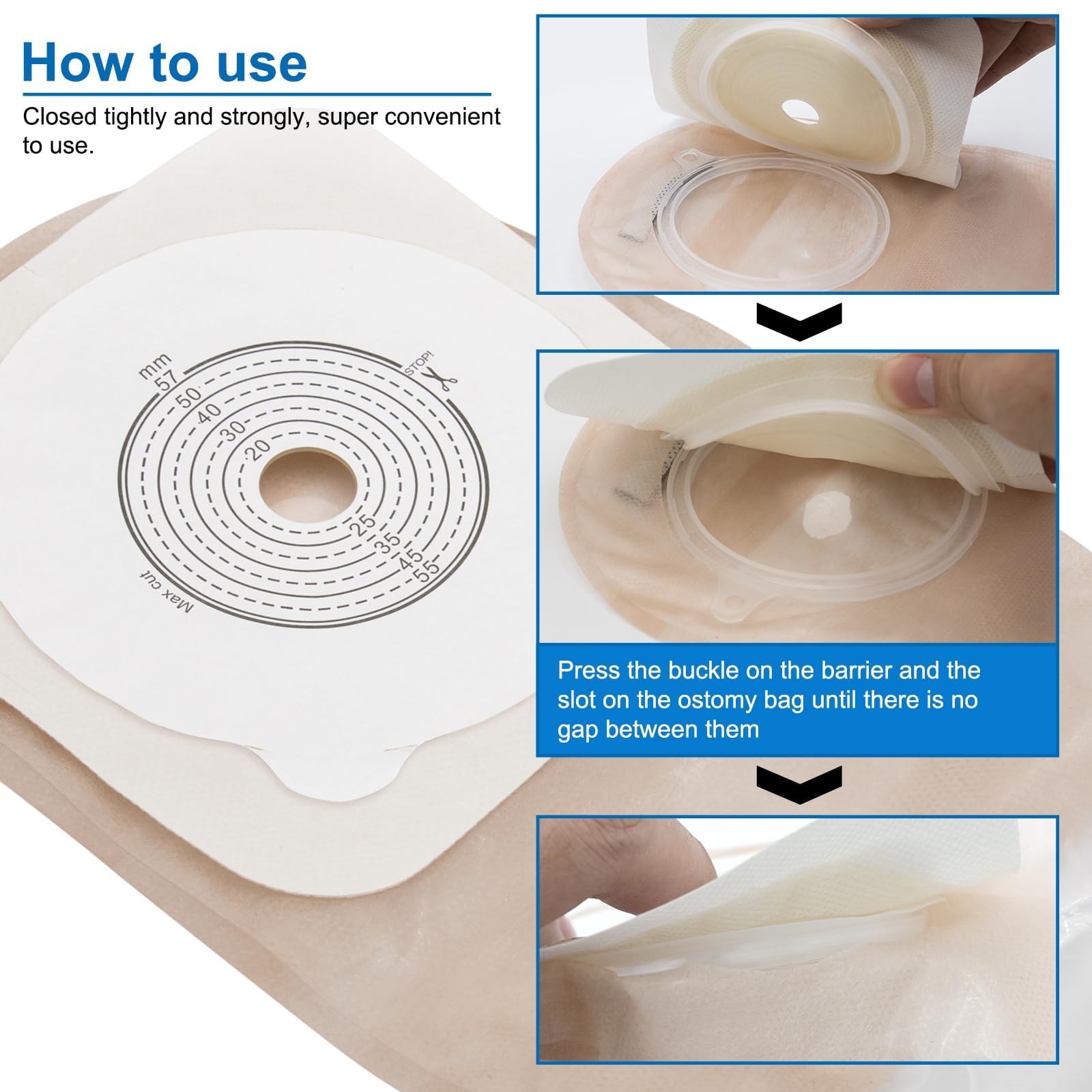 21PCS Ostomy Bags,Colostomy Supplies,Two Piece Drainable Ostomy Pouch for Ile