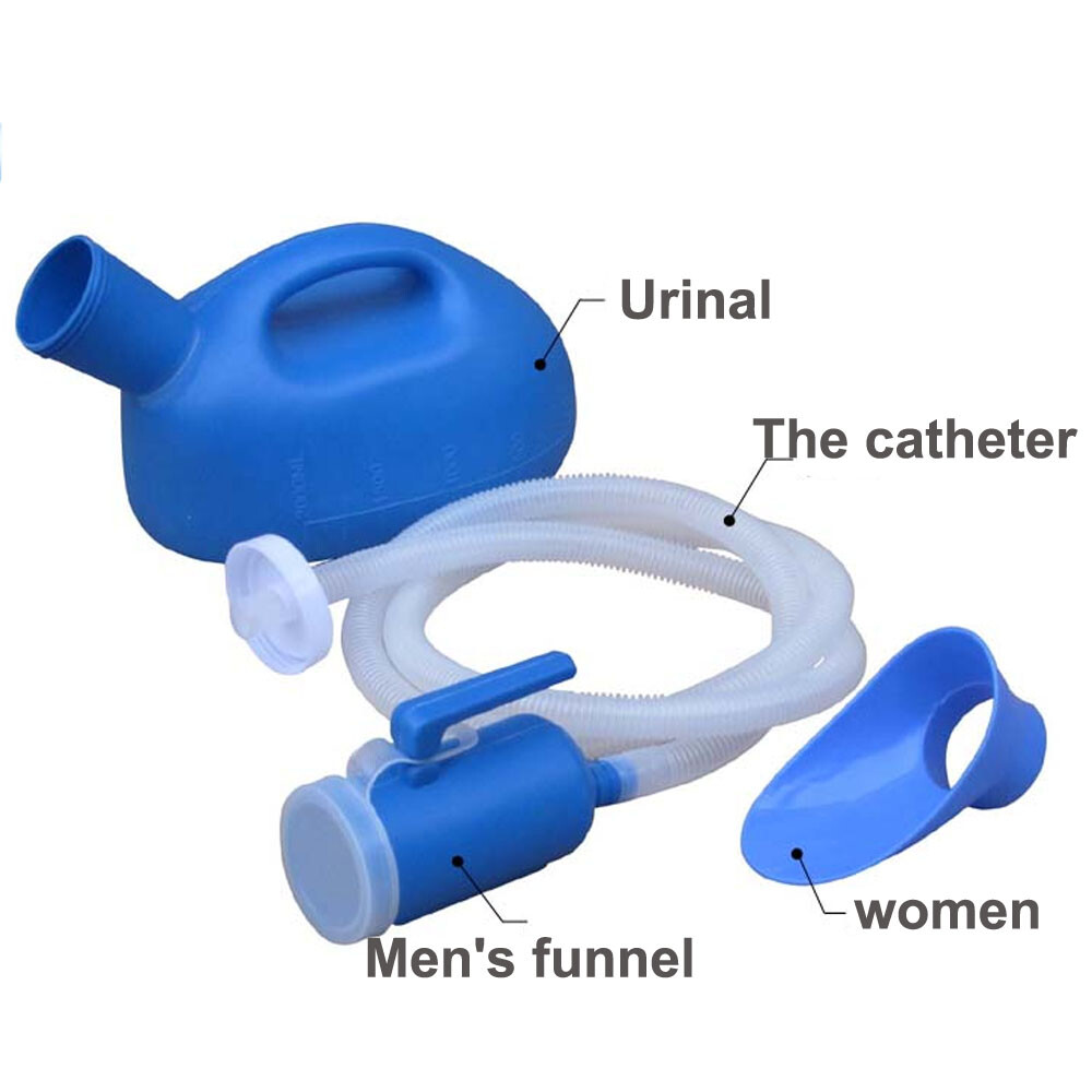 White Portable Urinal Urine Bottle Male /Female Toilet 2000ml Nursing Urinal