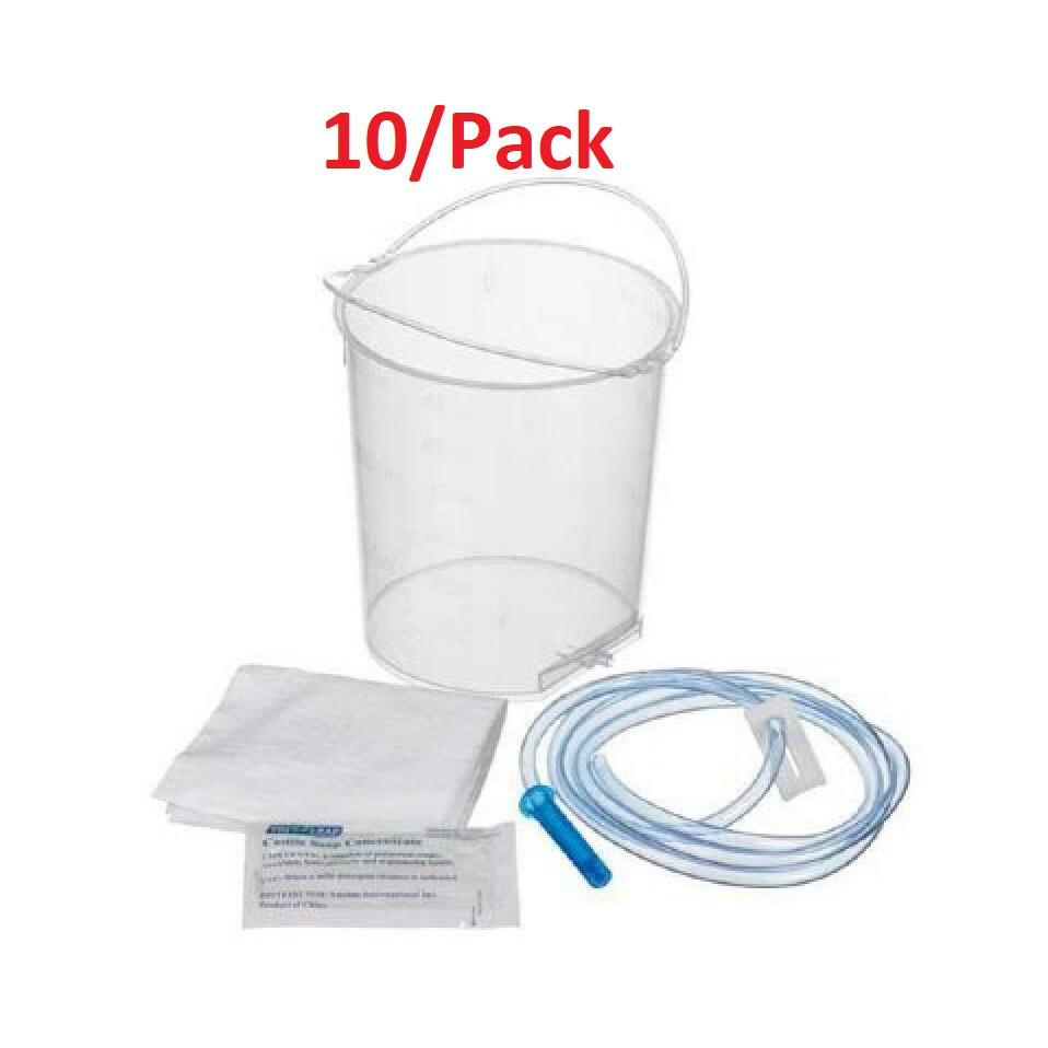 10 Pack Cleaning Enema Bucket Set With Castile Soap 1500 mL, Gentle-L-Care #2560