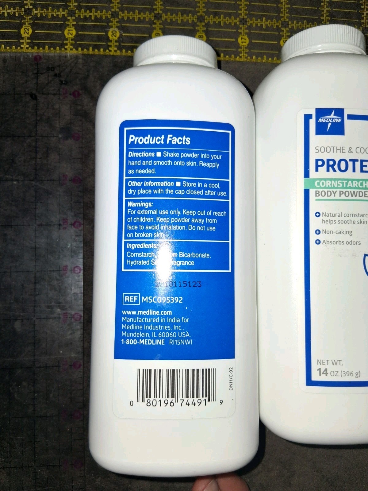 X4 Lot Of Medline Soothe and Cool Cornstarch Body Powder, 14 oz Bottles Sealed