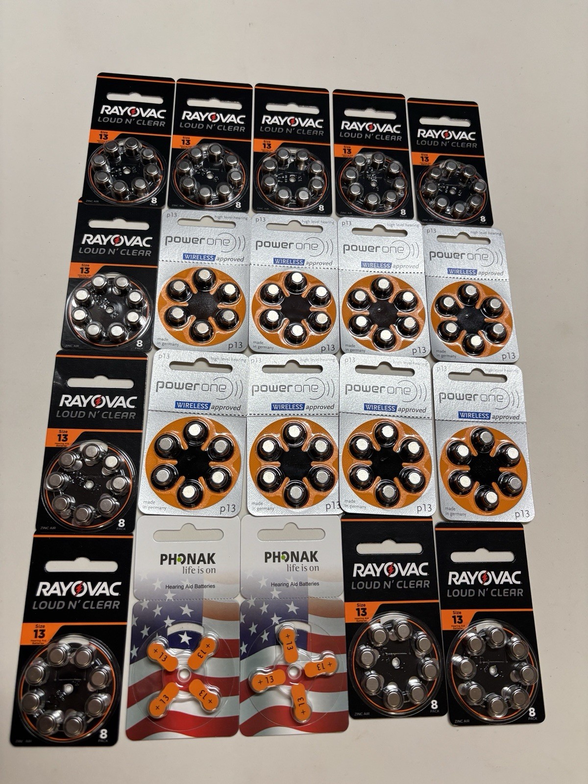 Size 13 Hearing Aid Batteries Lot Of 20 Packs