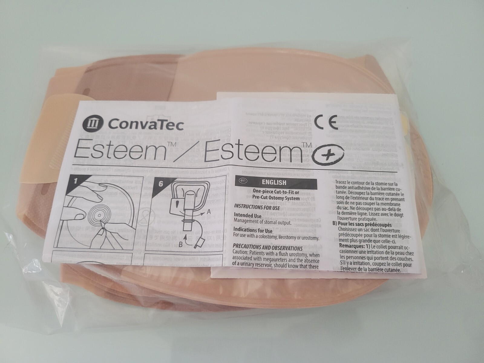 ConvaTec 416742 – Esteem + Convex One-Piece Drainable Pre-Cut Pouch 1” (6pk)