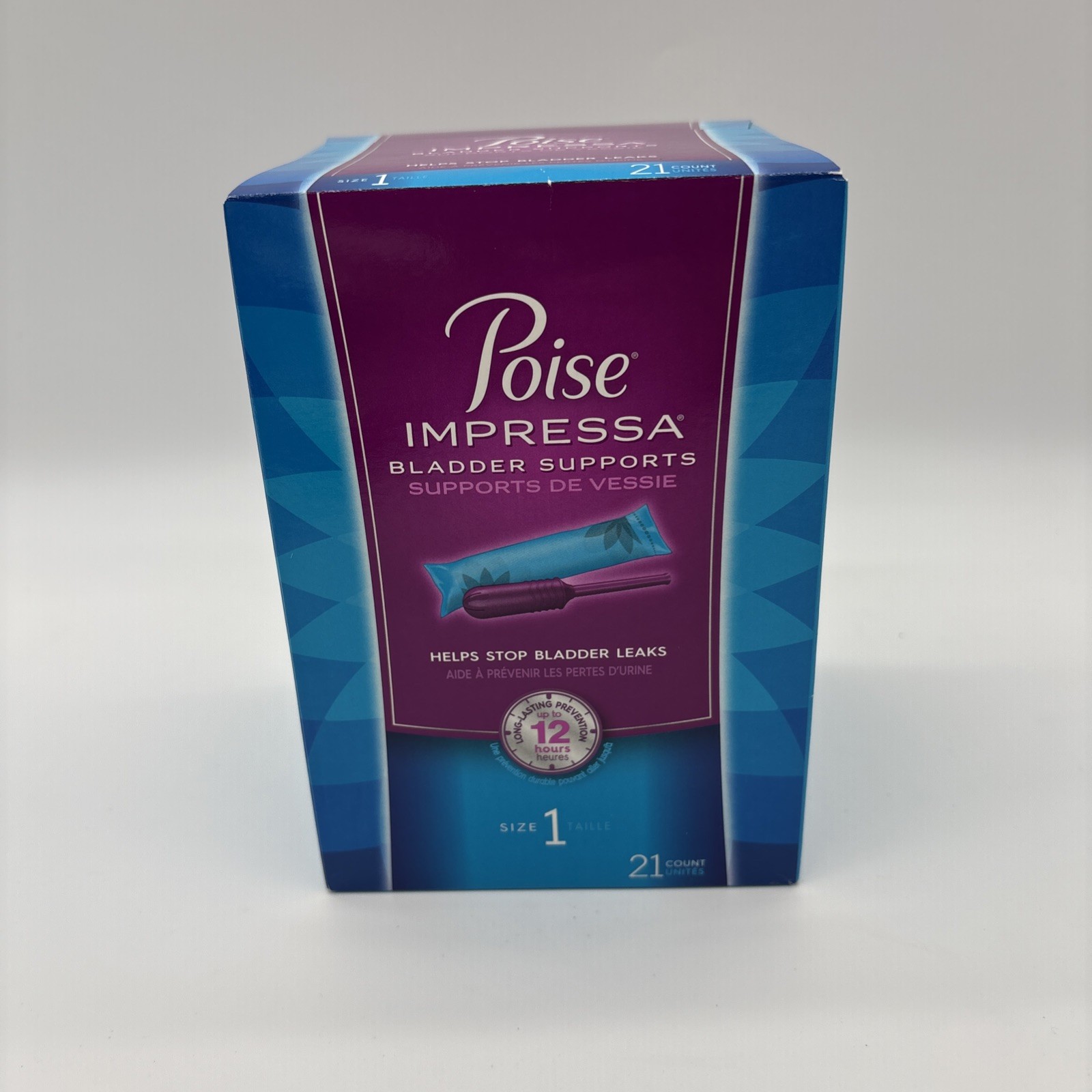 Poise Impressa Incontinence Bladder Supports, Size 1 – 21 Count Expires 2028 New