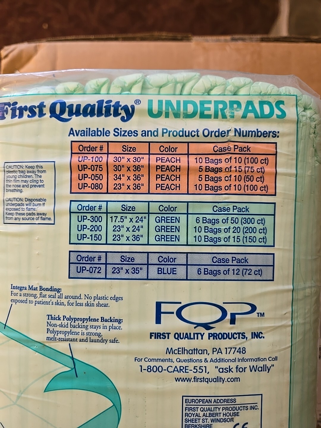 Prevail Disposable Underpads Fluff Absorbent LG 23” x 36″ Extra Strong 15/Ct Chu