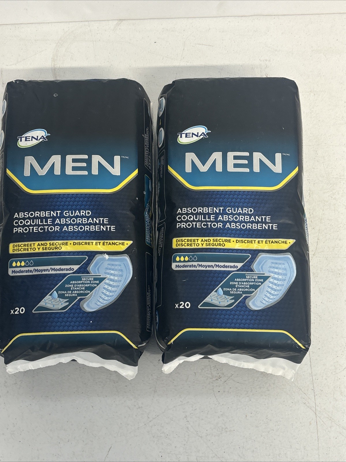 Tena Moderate Absorbency Men’s Incontinence Pads – 40 Count