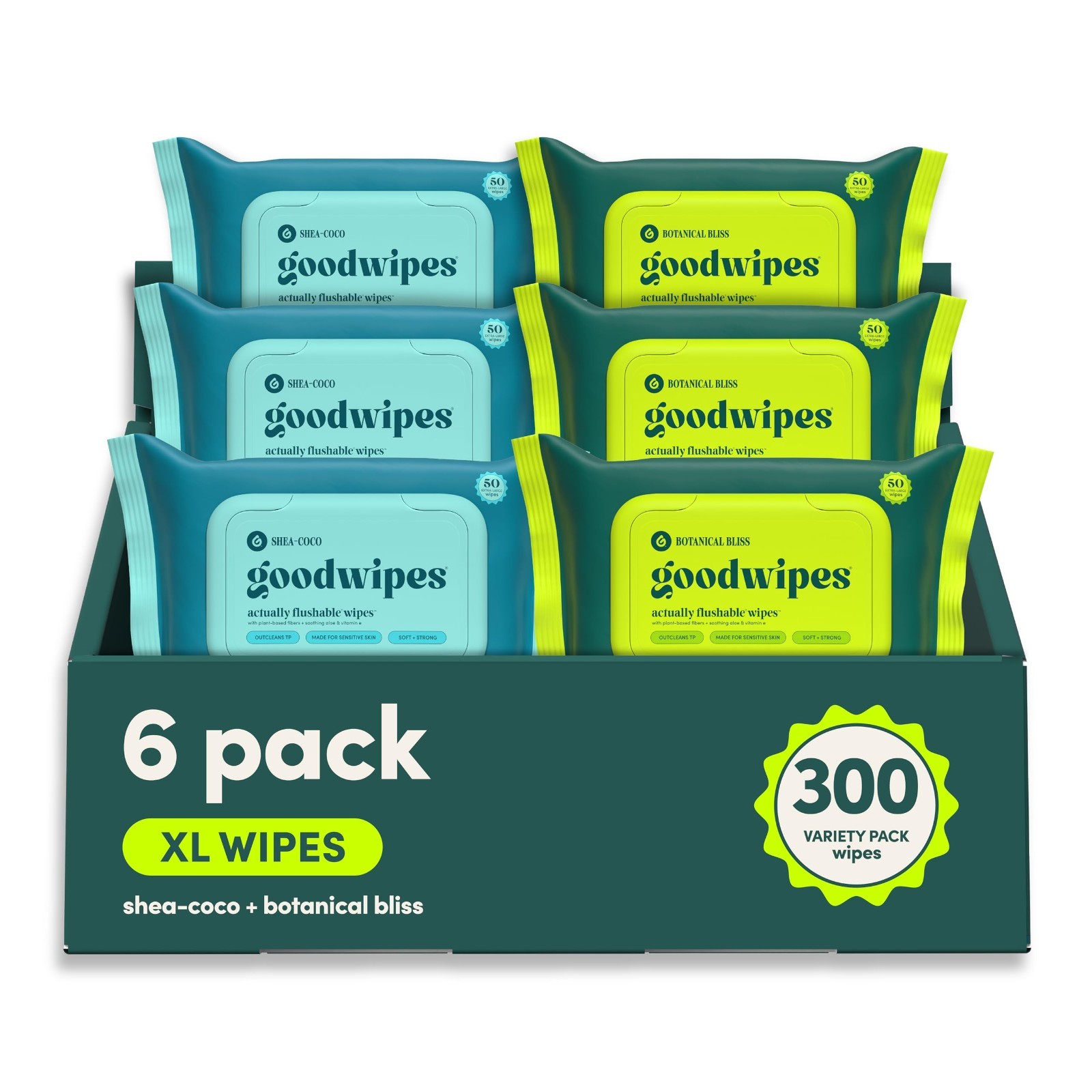 Flushable Butt Wipes – Extra Large Wet Wipes for Adults – Sewer Safe, 300 Count