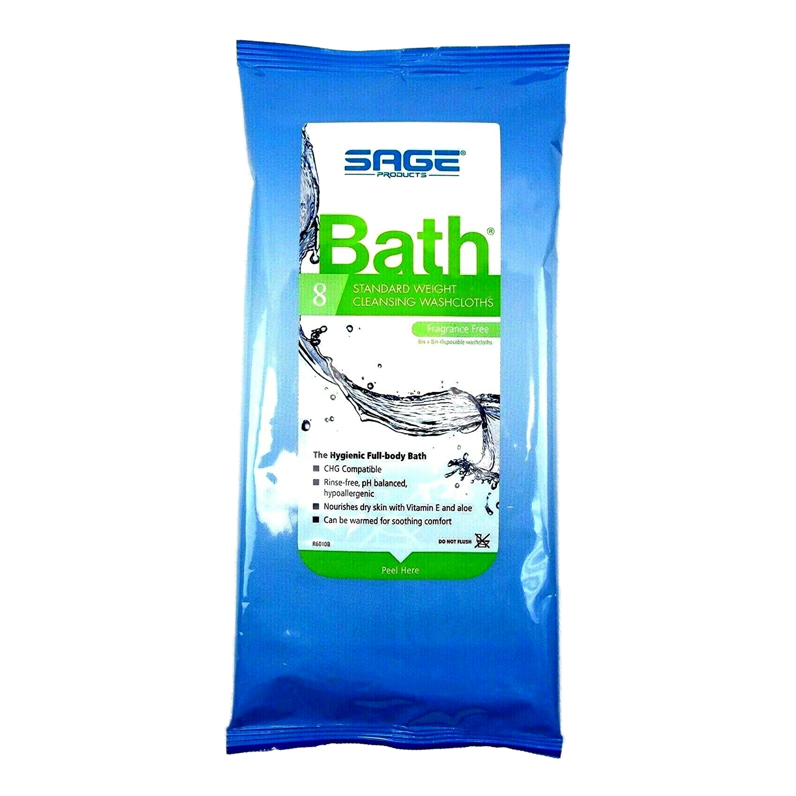 Sage Bath Bath Wipe or Washcloth 8 x 8″ 7989 1 Pack 8 Wipes