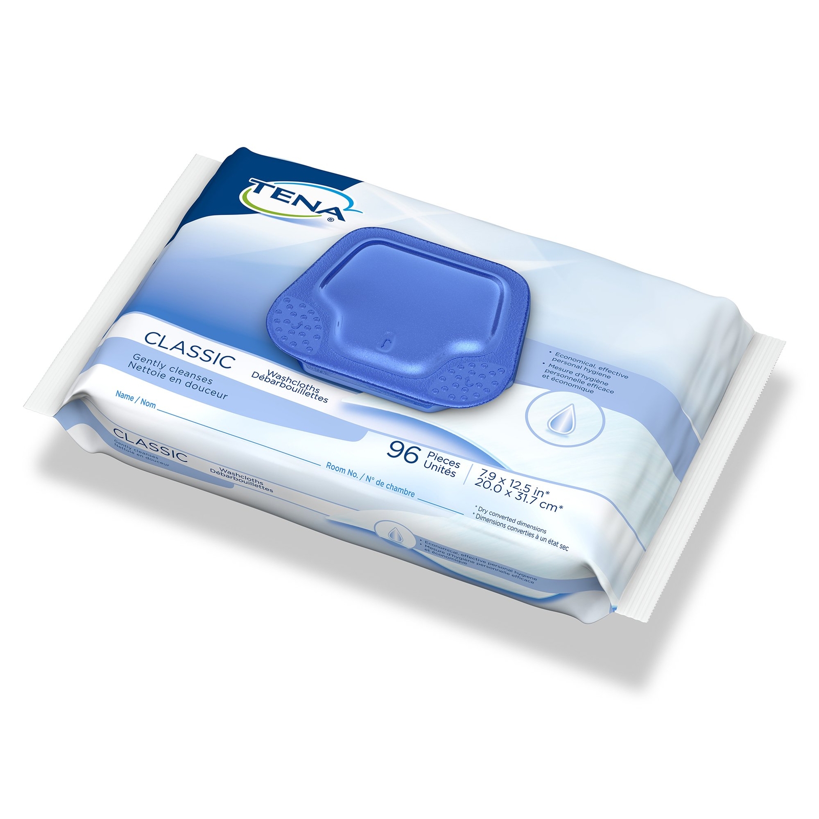 TENA Classic Washcloth 96 pack 7-9/10″ x 12-1/2″ CA of 576