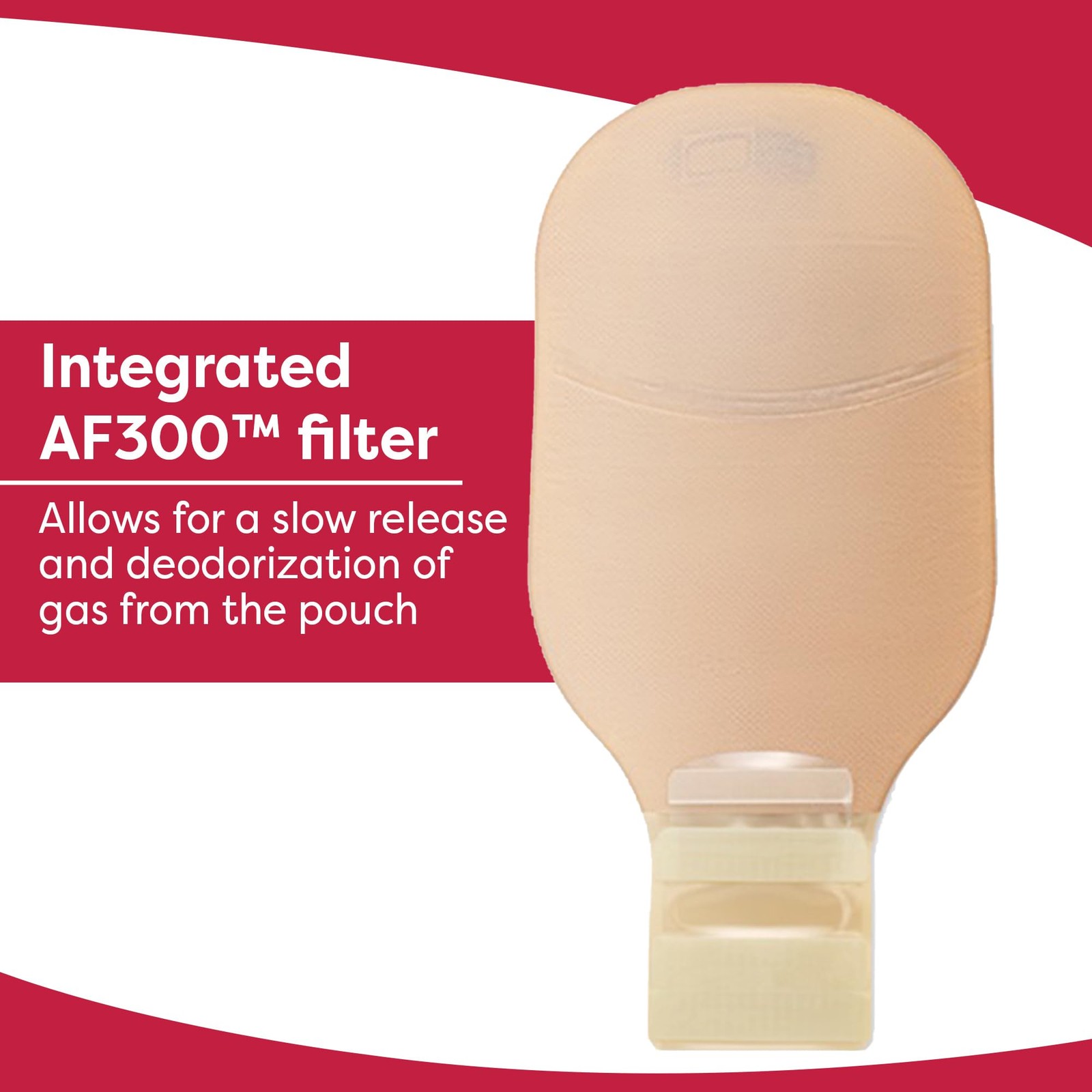 Hollister Extended Wear Drainable Ostomy Pouch 1 1/8 Inch Skin Barrier Beige