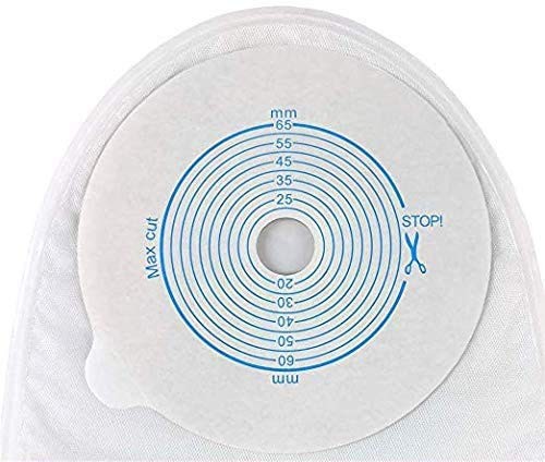 Disposable Colostomy Bags One-Piece Closed Stoma Bag Ostomy,Max Cut to Fit 20…
