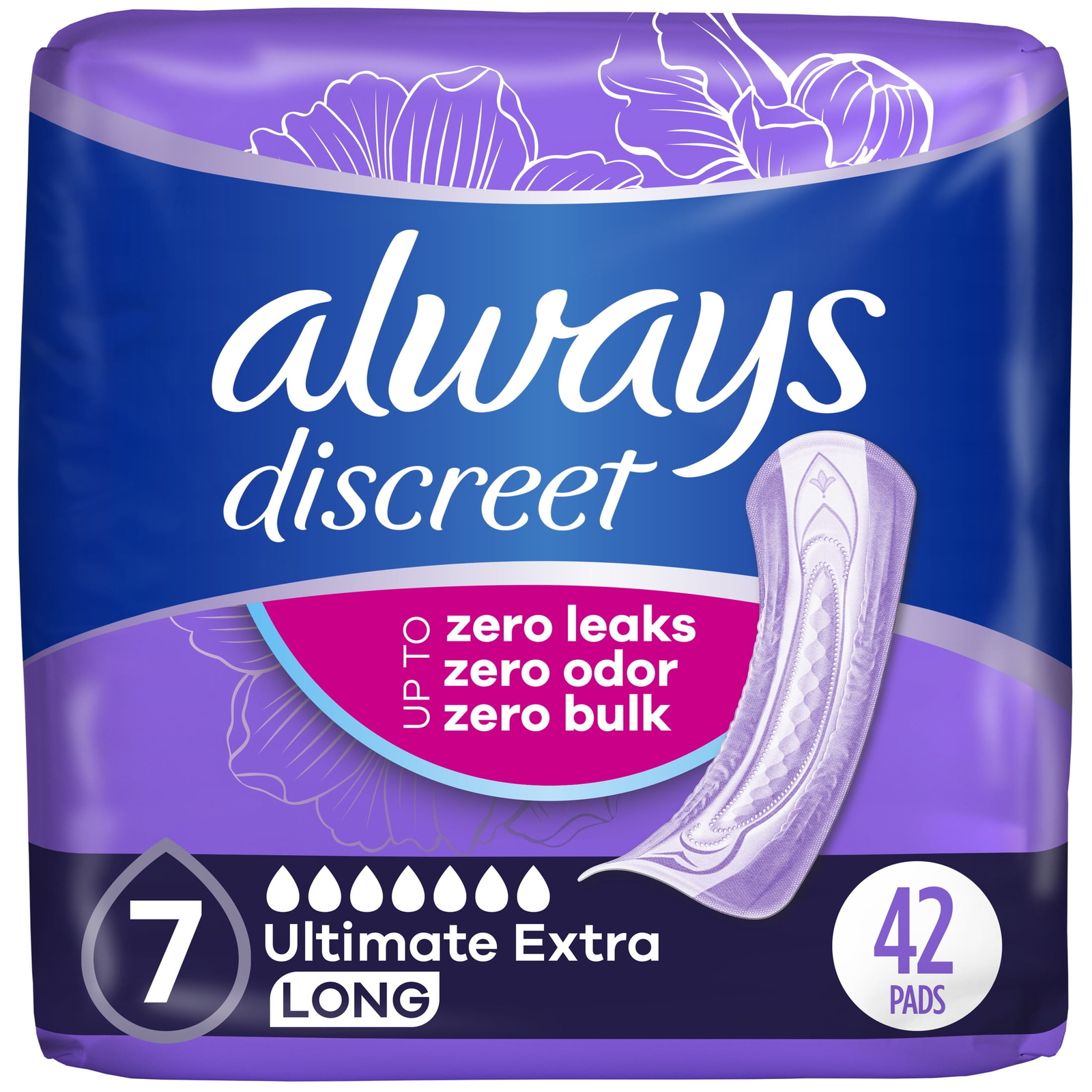 Always Discreet Incontinence Pads, Ultimate Extra Protect Absorbency