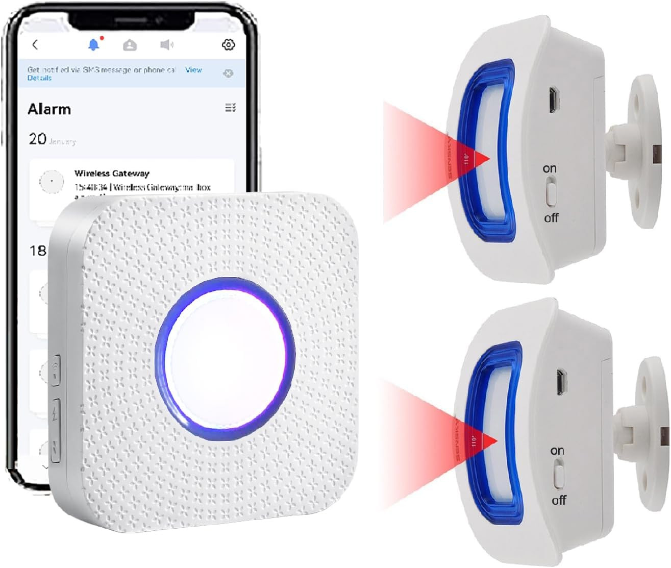 Wifi Bed Sensor Alarm and Fall Prevention for Elderly/Dementia and More,Caregive