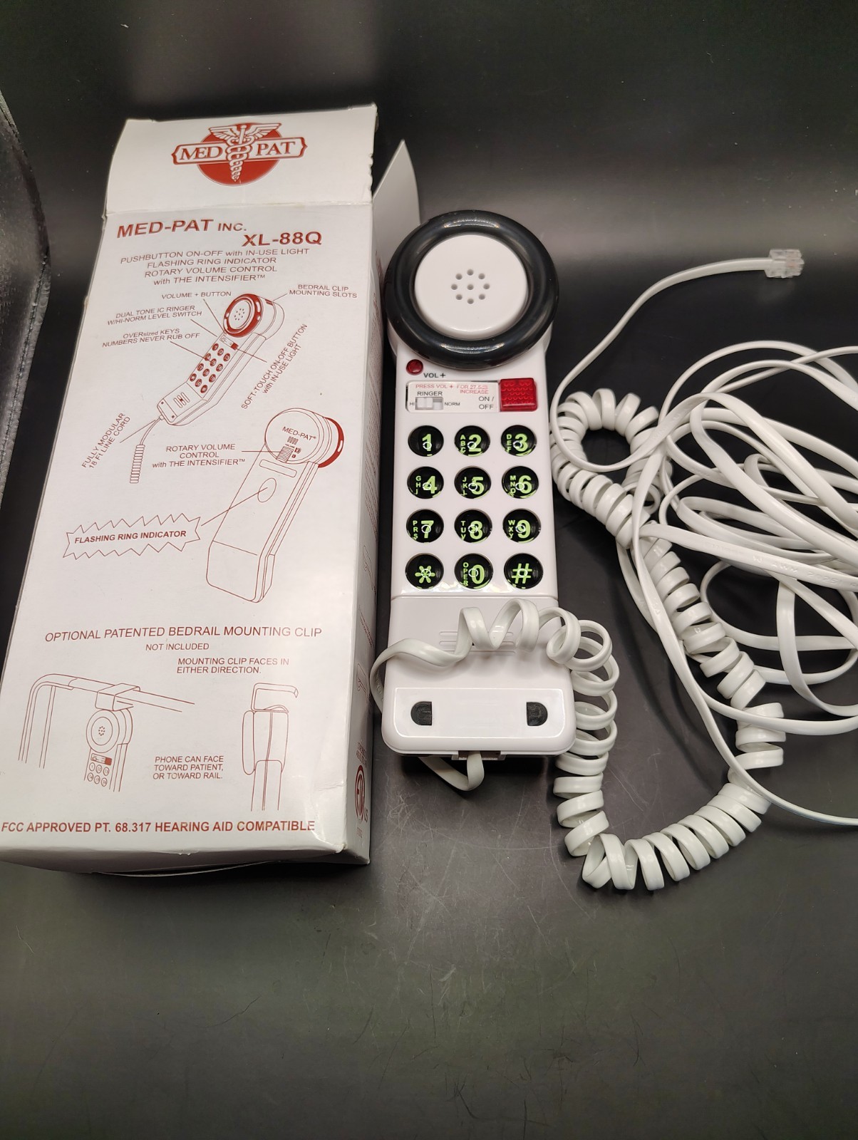 Hearing Aid Compatible Phone Elderly Used Working . Volume Control