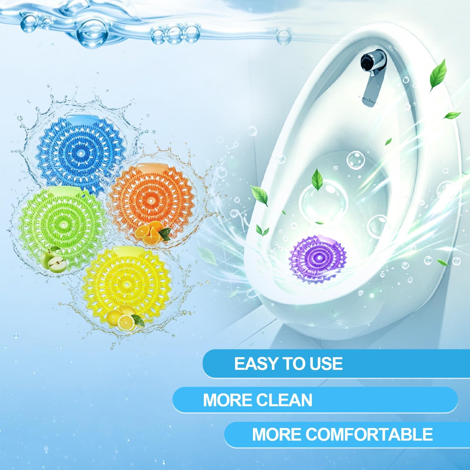 Xirbaig 20 Pack Urinal Screens Deodorizer3D Anti-Splash Odor Protection Urinal
