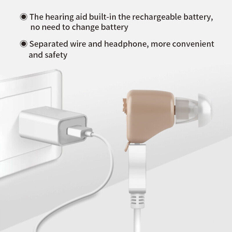 1 Pcs Rechargeable Sound Amplifier Hearing Aid for the Deafness Behind