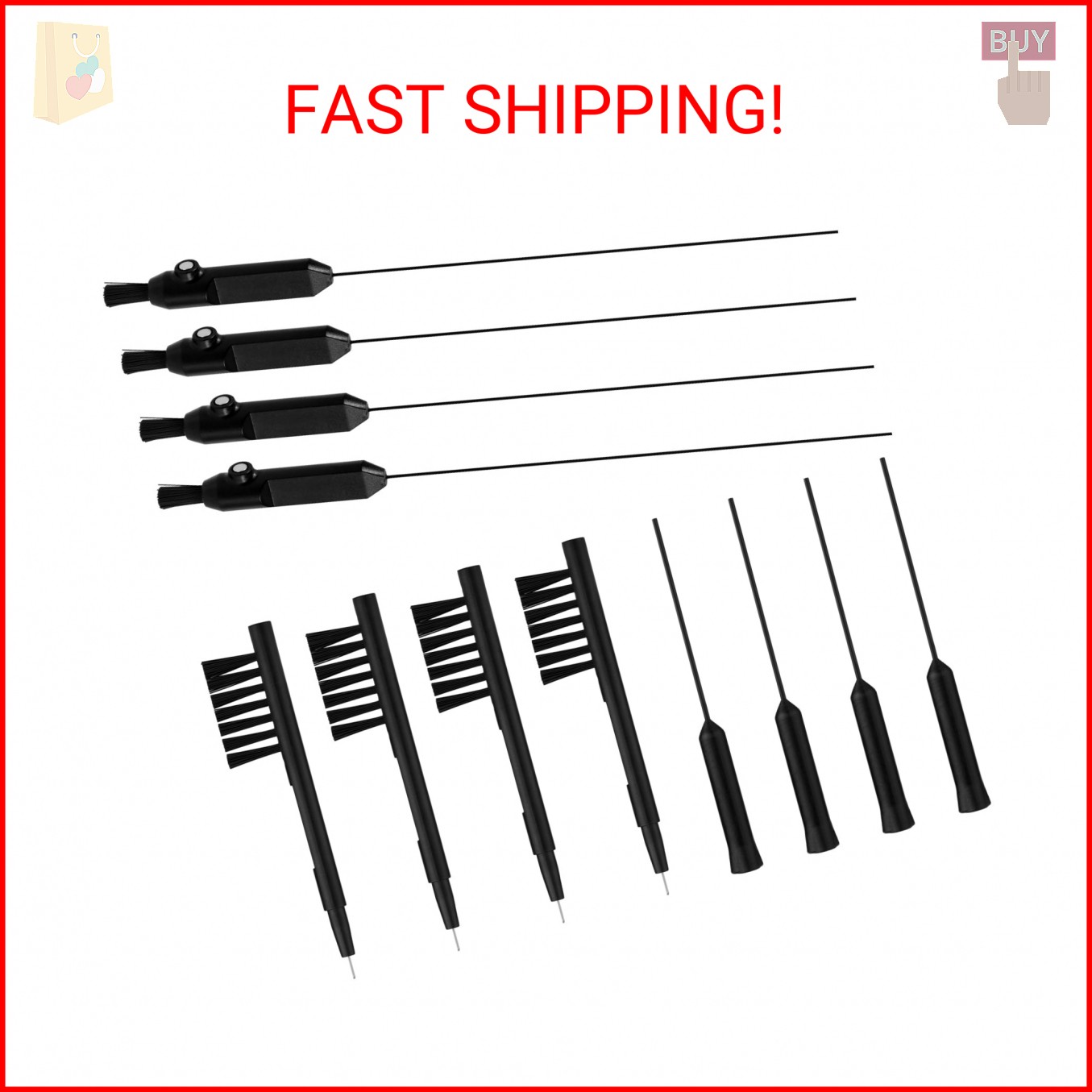 12pcs Hearing Aid Cleaning Kit, Hearing Aid Cleaning Tools Include Vent Cleaner