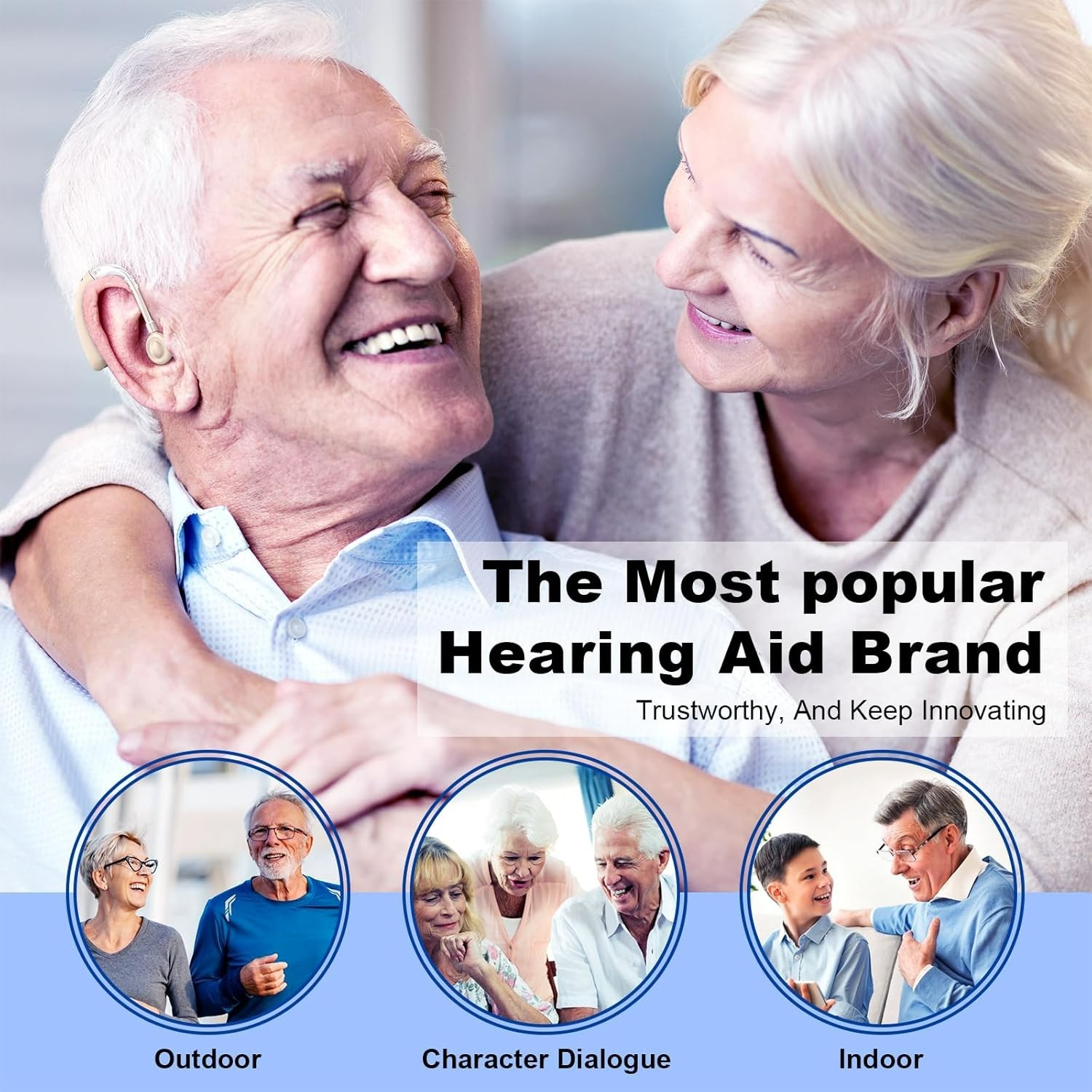 Lightweight Behind-the-Ear Hearing Amplifiers with Volume Control for Seniors