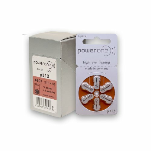 PowerOne Hearing Aid Batteries Size 312, PR41 (120 Batteries) + 2 Cell Battery