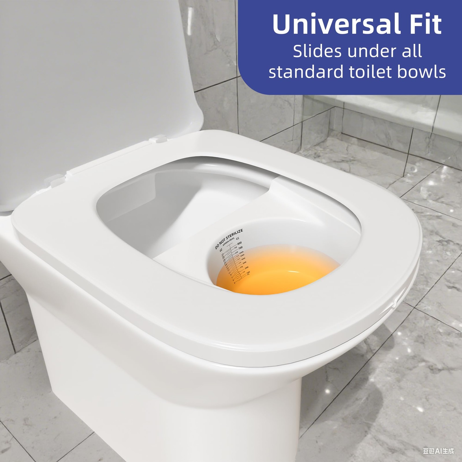 Urine Hats for Toilets, Specimen Collection Pan, 27oz/800cc Universal Toilet …