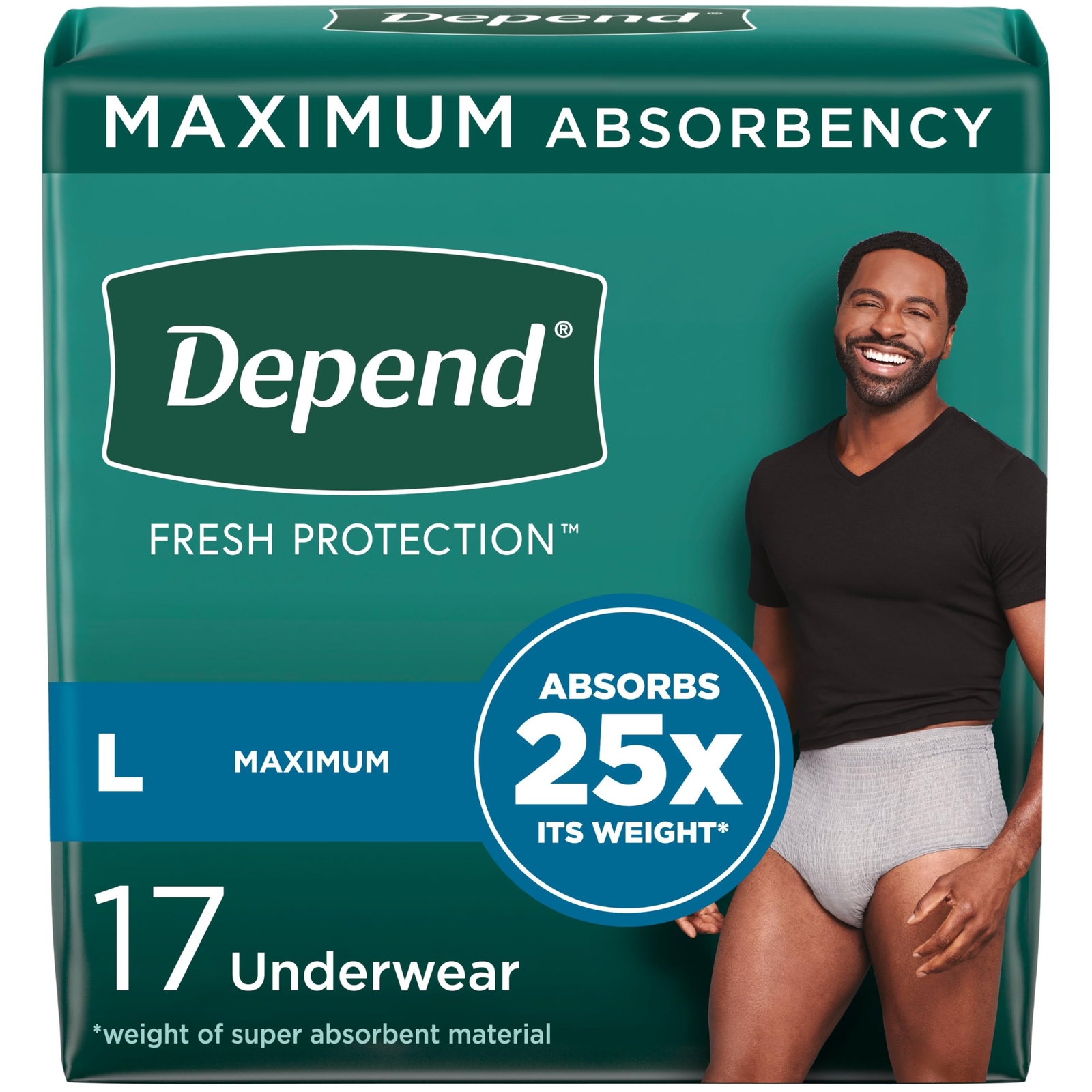 Depend Fresh Protection Adult Incontinence Underwear for Men, Disposable, Max…