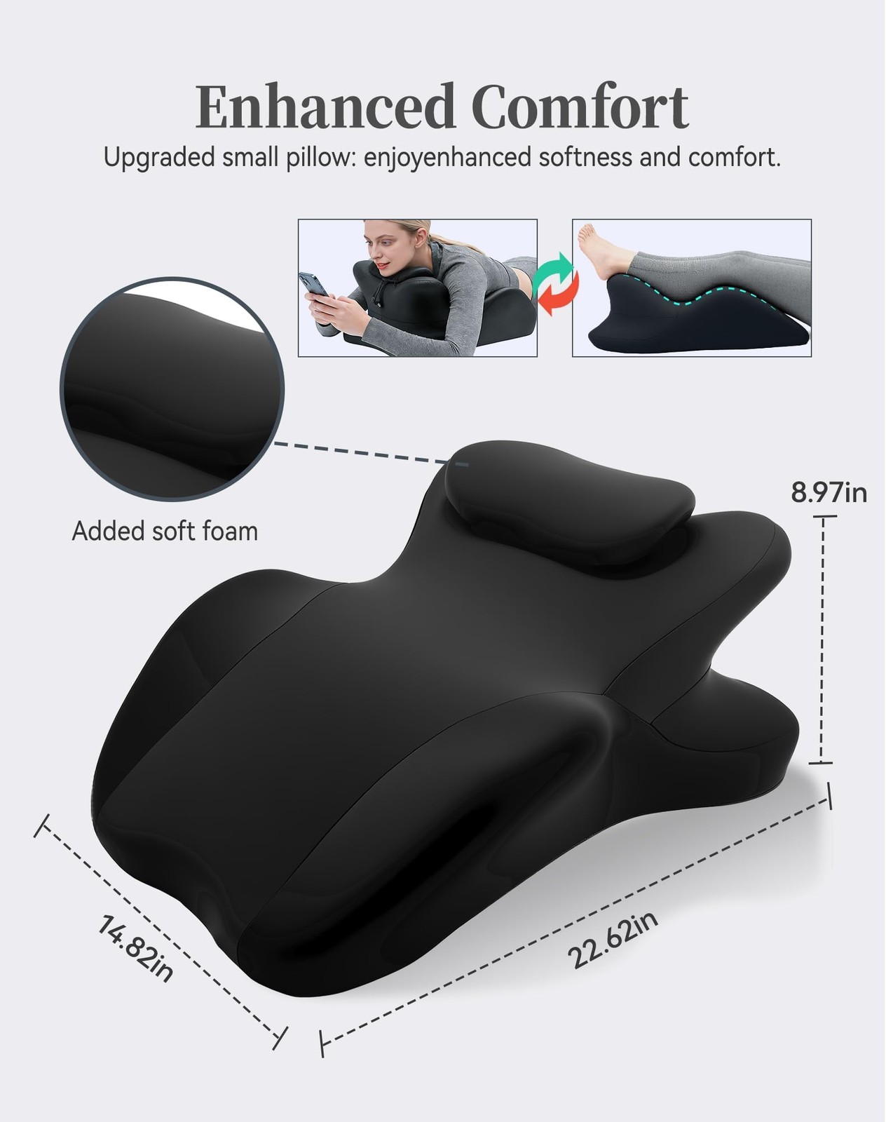 Ingdgnoso Memory Foam Wedge Pillow For Couples Intimacy 27 Degree Ergonomic Sex