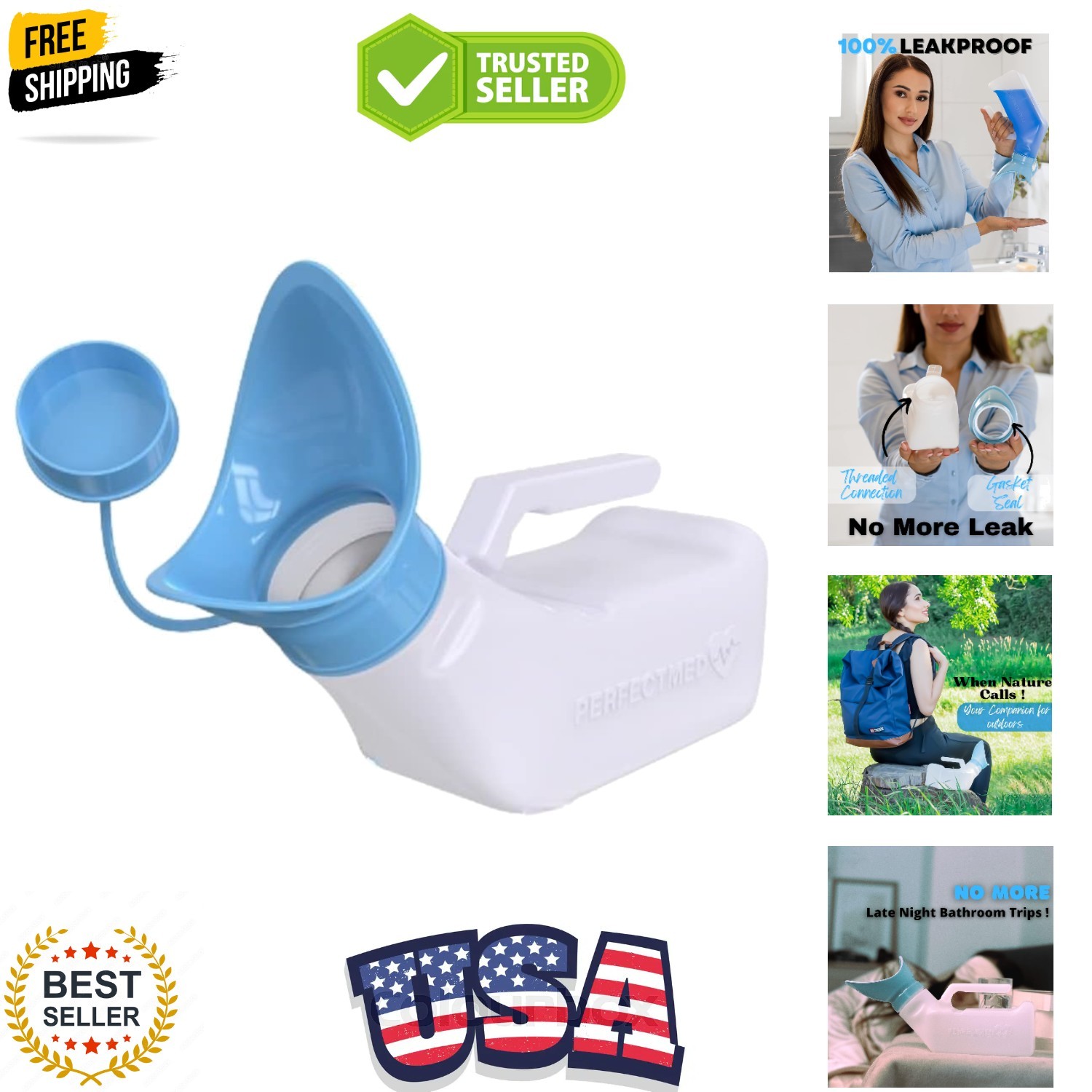 Female Urinal Spill Proof 32 oz 1 Pack – Urinal for Women – Pee Funnel – Wome…