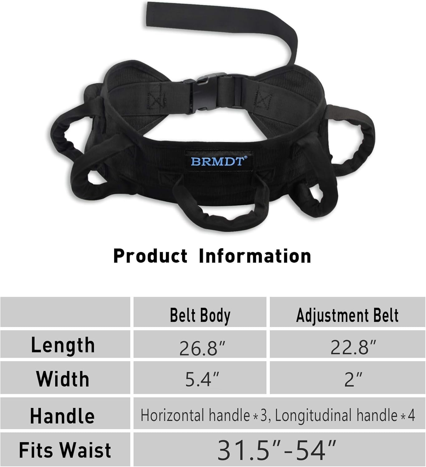 Gait Belt with Padded Handle, Seat Belt for Wheel Chair,Transfer Belts Gait B…