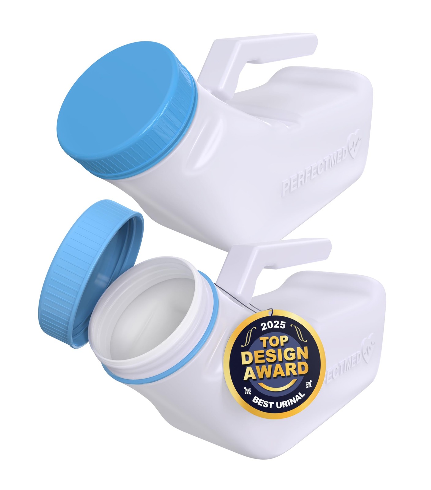 Urinals for Men Spill Proof by PerfectMed (2 Pack) – 32 2 Count (Pack of 1)