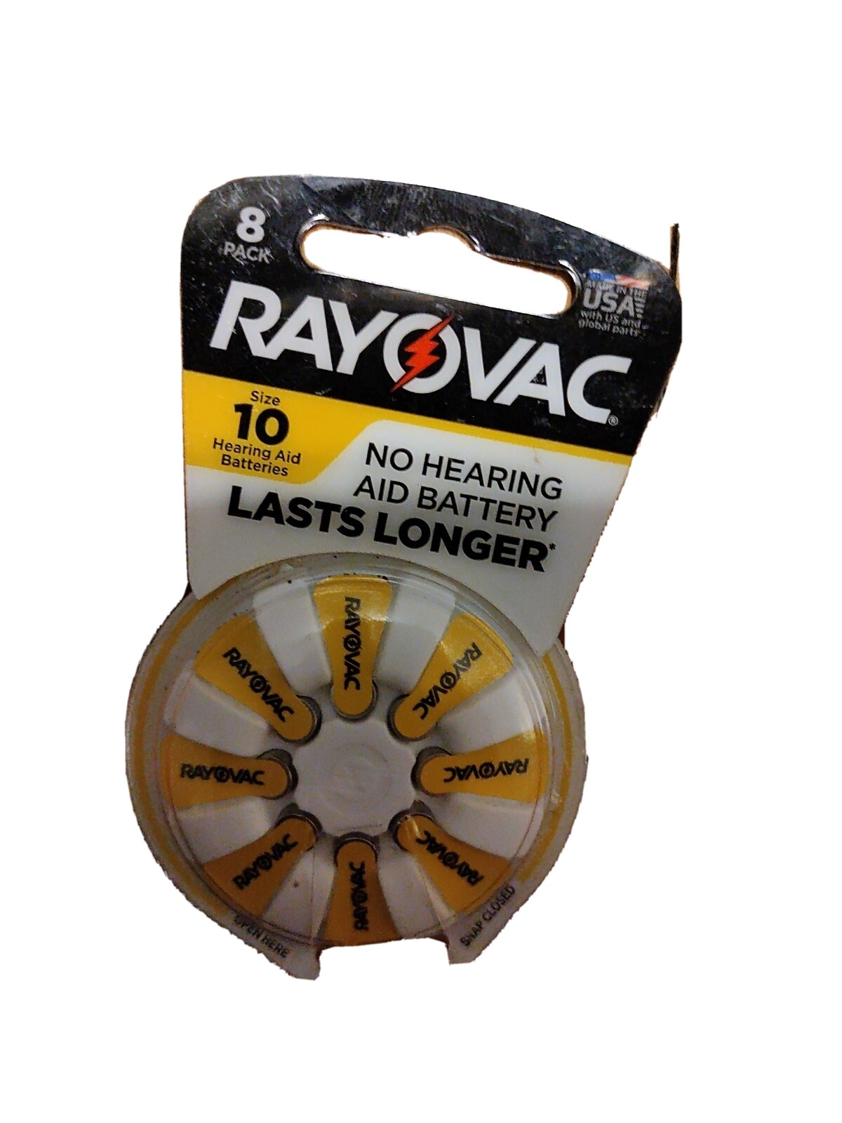 🔋Hearing Aid Batteries 8 Pack Size #10 RAYOVAC 1.45V (EXP 2024) Made in USA