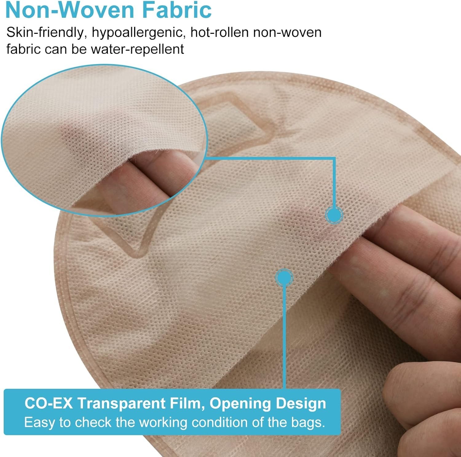 21 PCS Two-Piece Ostomy Pouches with Activated Carbon Filter for Freshness