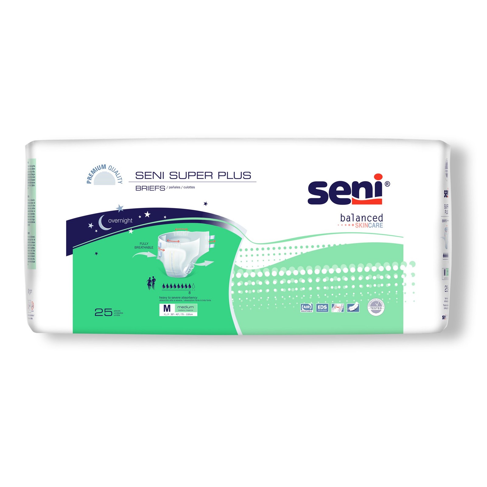 Seni Incontinence Brief Breathable / Overnight S-ME25-BP1 Severe 75 Ct