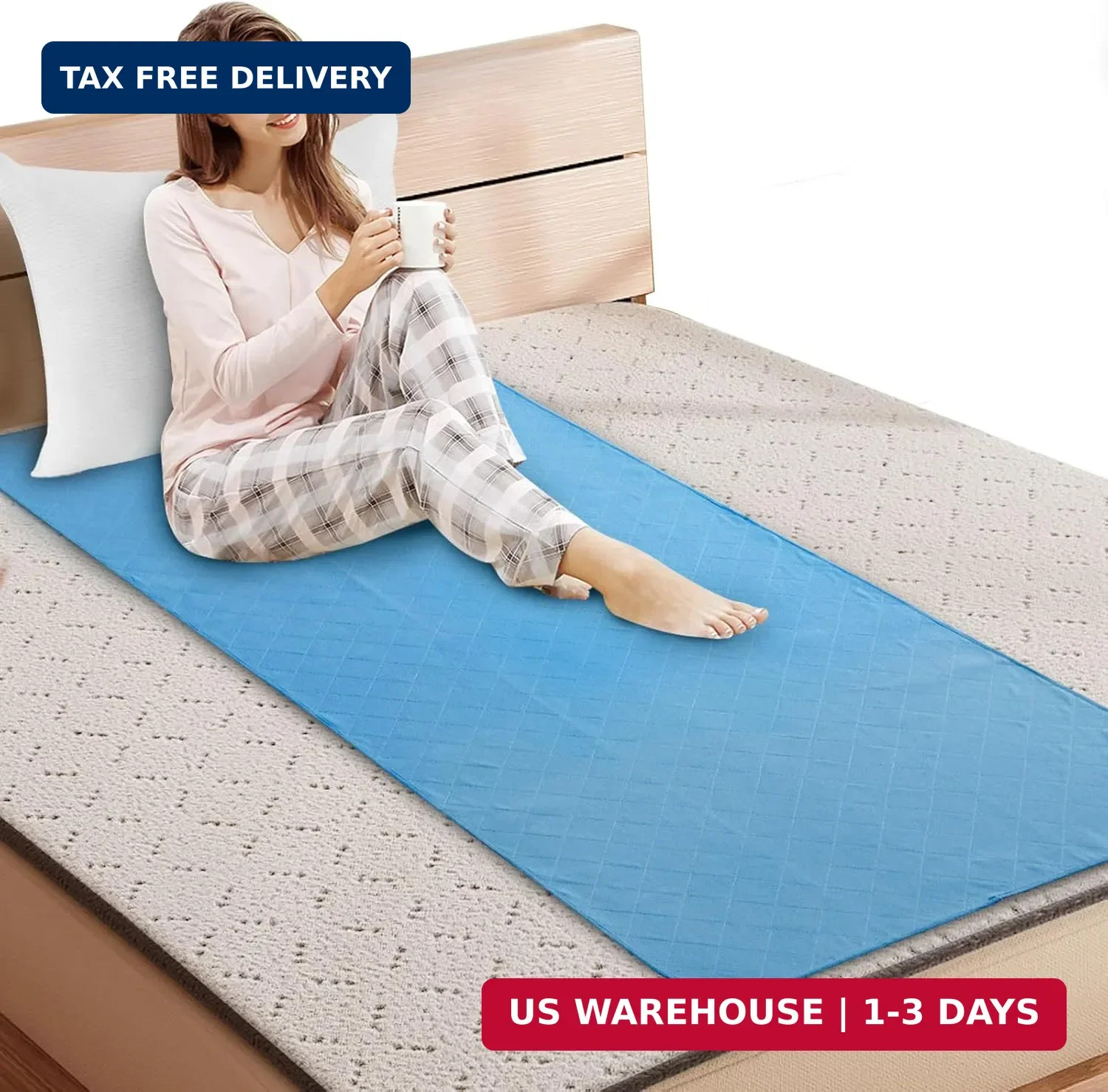 Hospital Bed Pads 34” x 76”, Non-Slip Washable Pee Pads and Mattress Protector