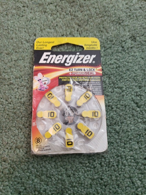 Energizer AZ10DP-8 Hearing Aid Batteries Battery Replacement 8 Pack Size 10
