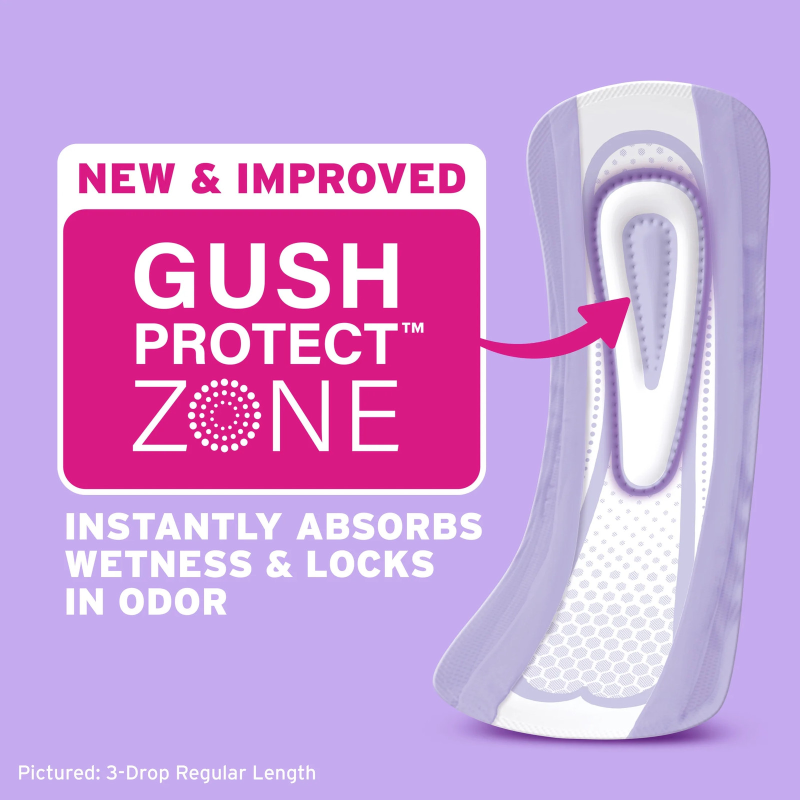Poise Ultra Thin Incontinence Pads, 5 Drop Maximum Absorbency, Long Length, 36 C