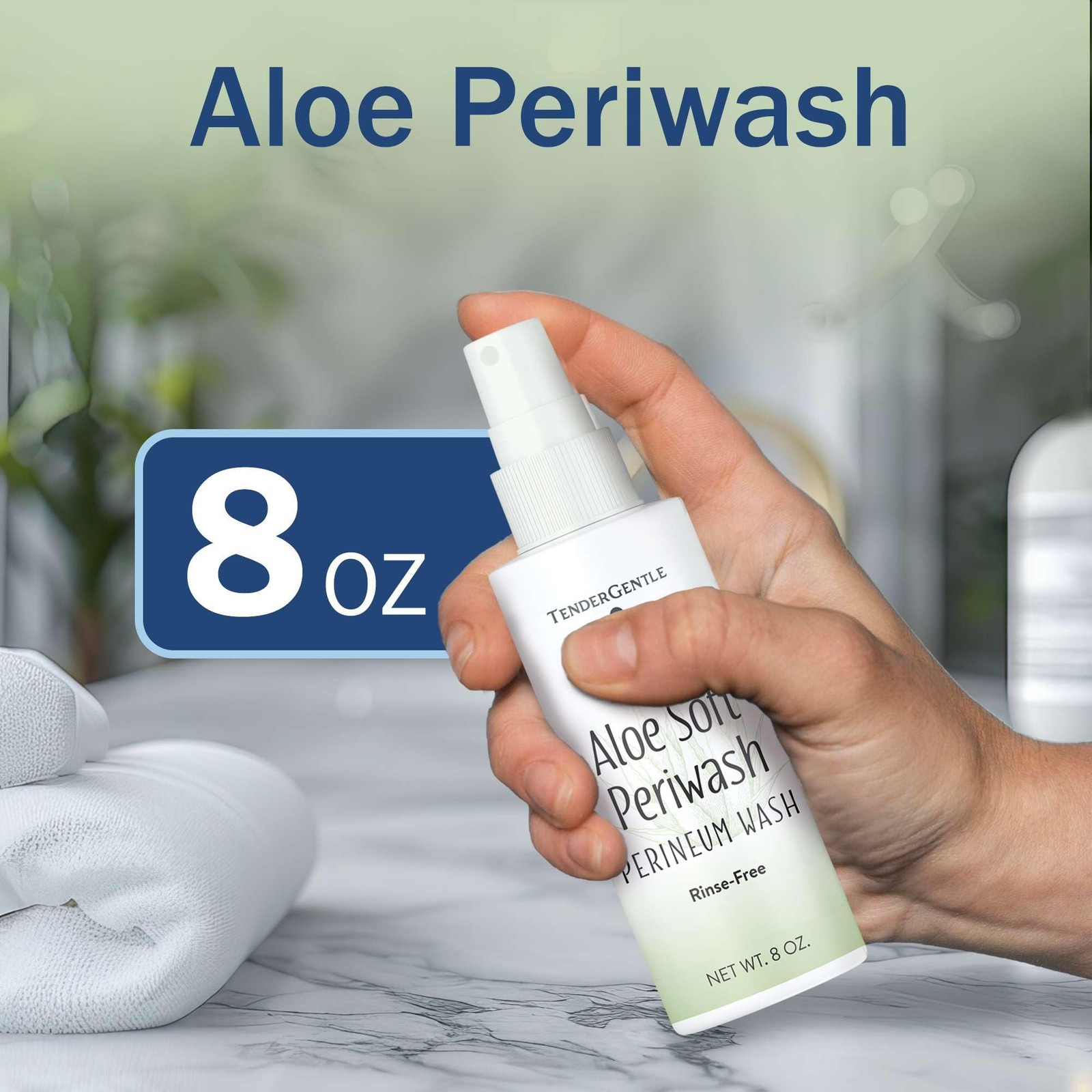 Aloe Soft Perineal Spray Pack of 2 8 oz Rinse Free Perineum Wash Soothes Vera