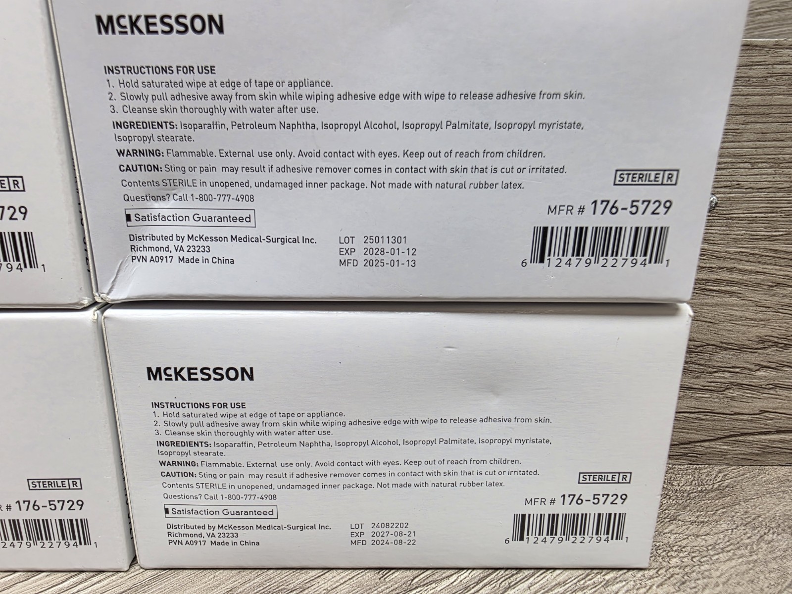 McKesson Adhesive Remover Wipes, Sterile, Individual Packet 5 Packs Of 50