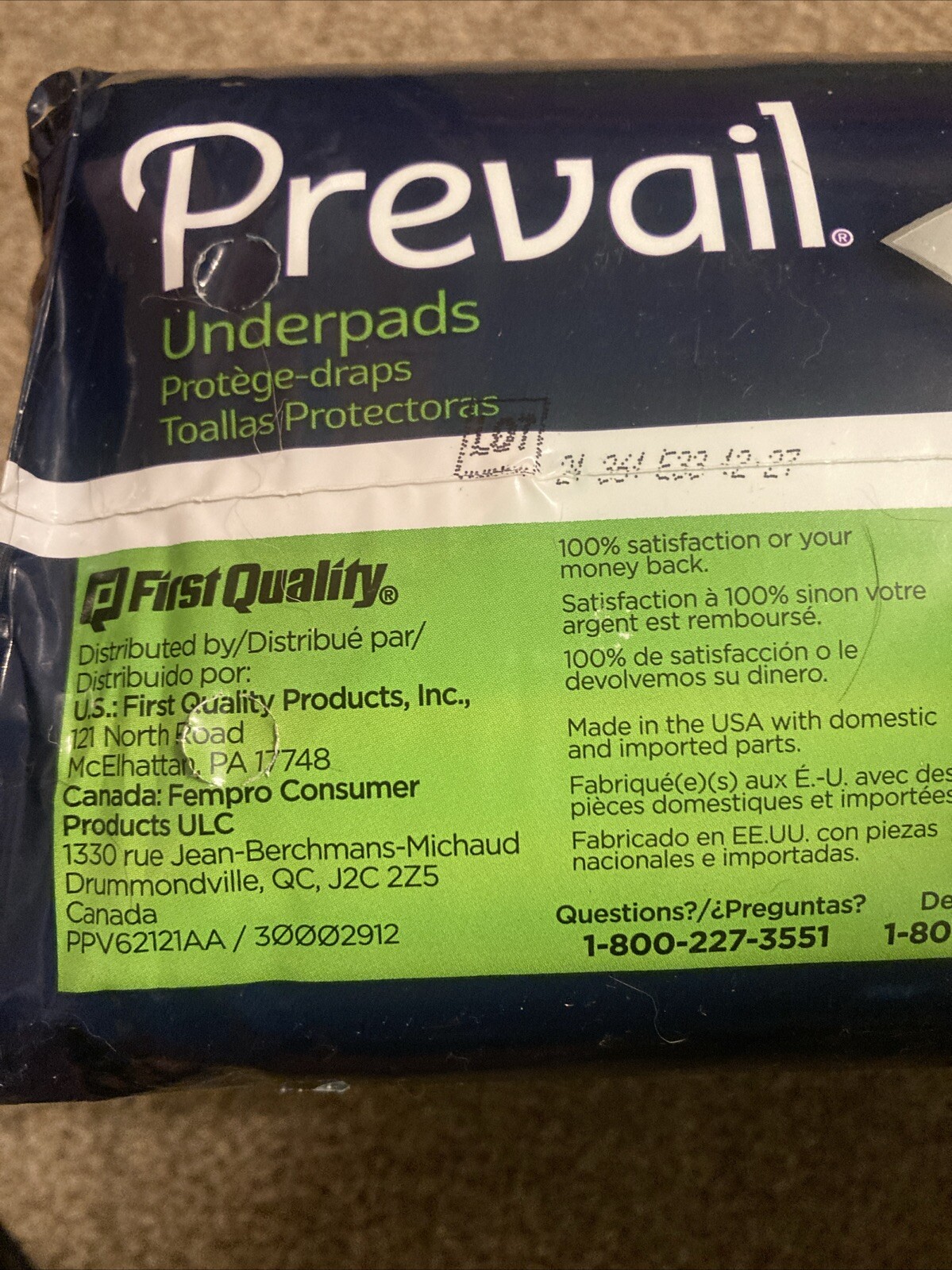 Prevail Underpads Extra Strong 15 CT