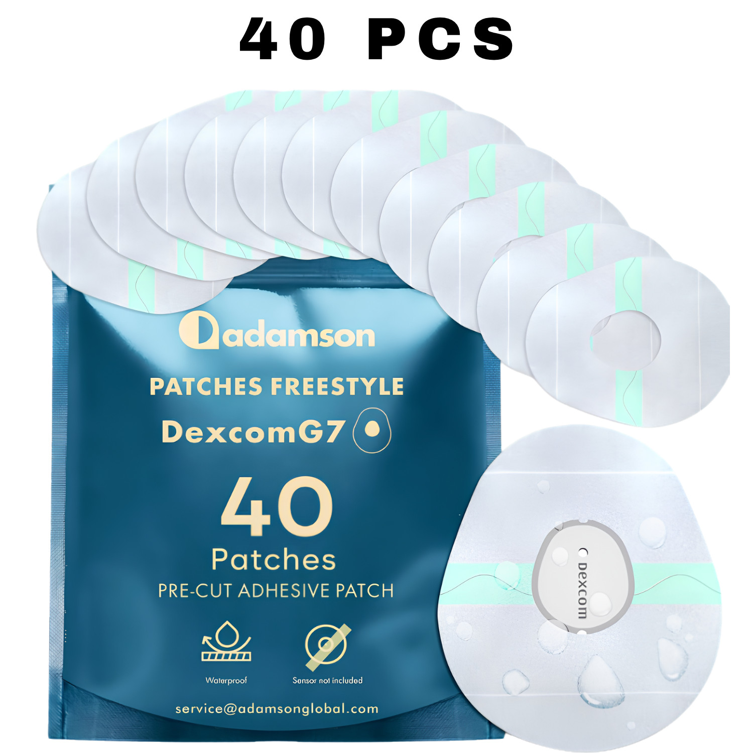 CGM Sensor Adhesive Patches 40 Pack Waterproof Transparent Long Lasting Sport