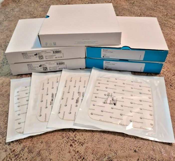 Brava 6″ X 6″ 32155 Coloplast Stoma Skin Protective 29 Sheets Use by 9/2028 NEW