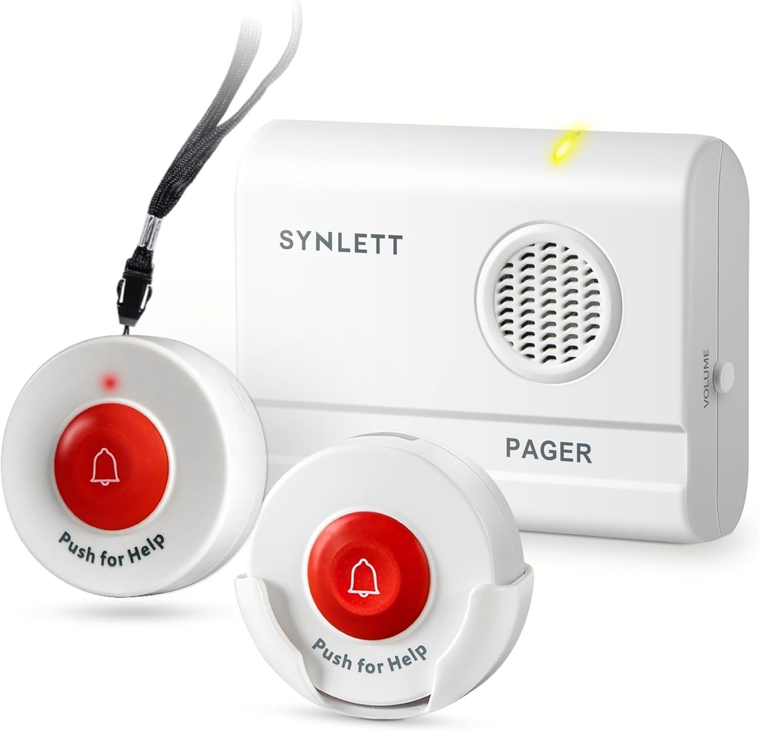 Wireless Caregiver Pager System with 2 Call Buttons – Elderly Alert & SOS Help