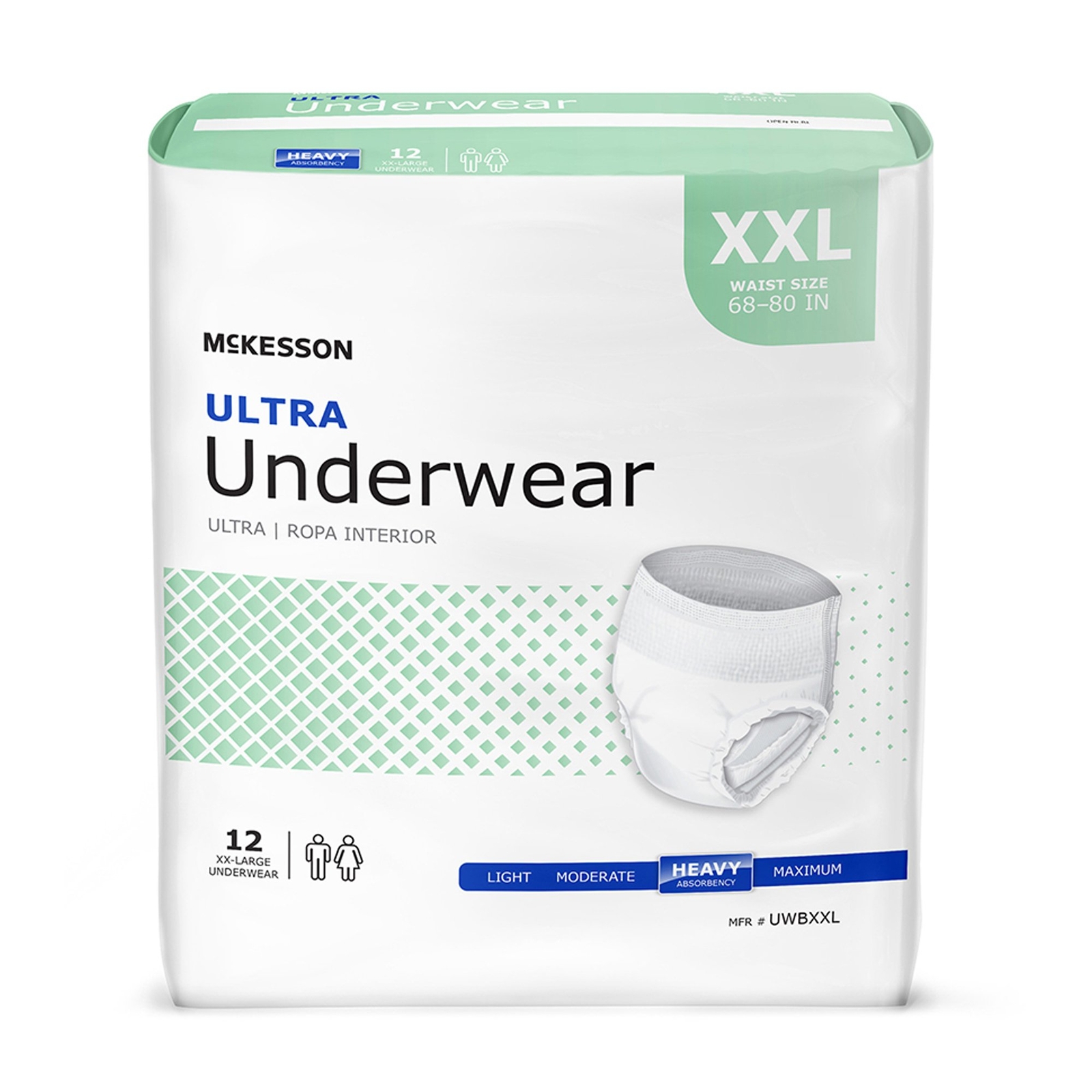 McKesson Disposable Underwear 2X-Large Heavy 12 Ct