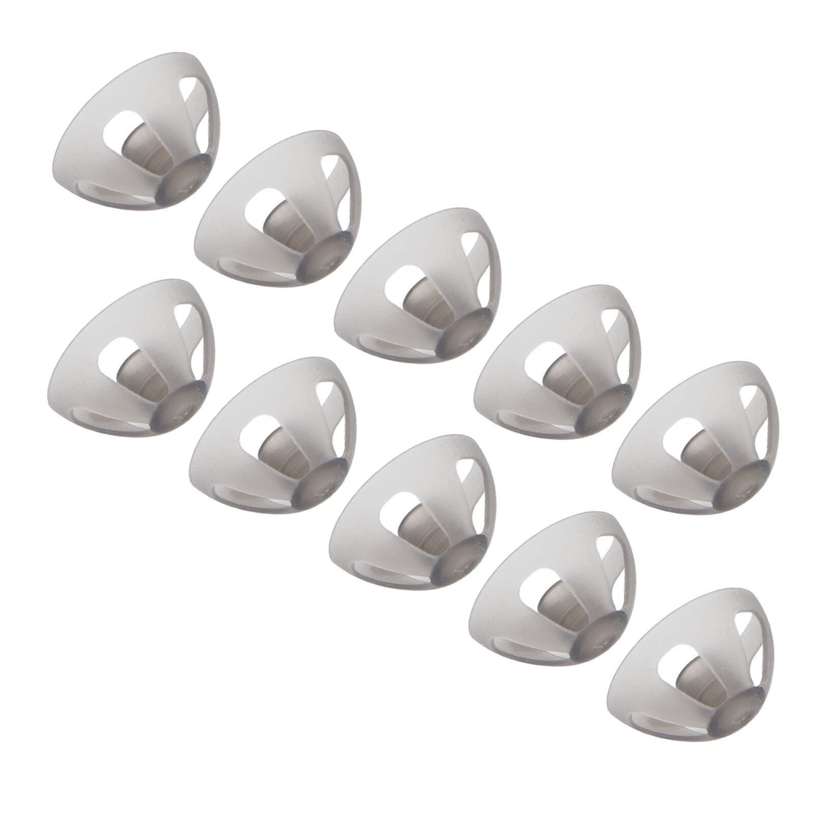 10 Pcs Hearing Aids Dome Soft Open Domes Black Layer Replacements Eartip