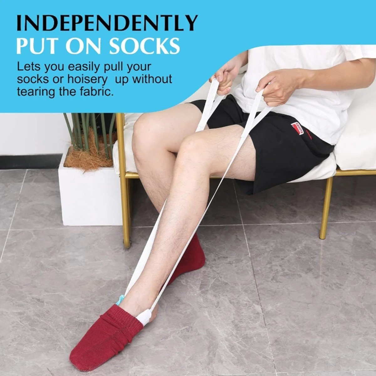 Sock Aid Easy On Easy Off Device Three Finger Sock Helper Aid Tool for Senior