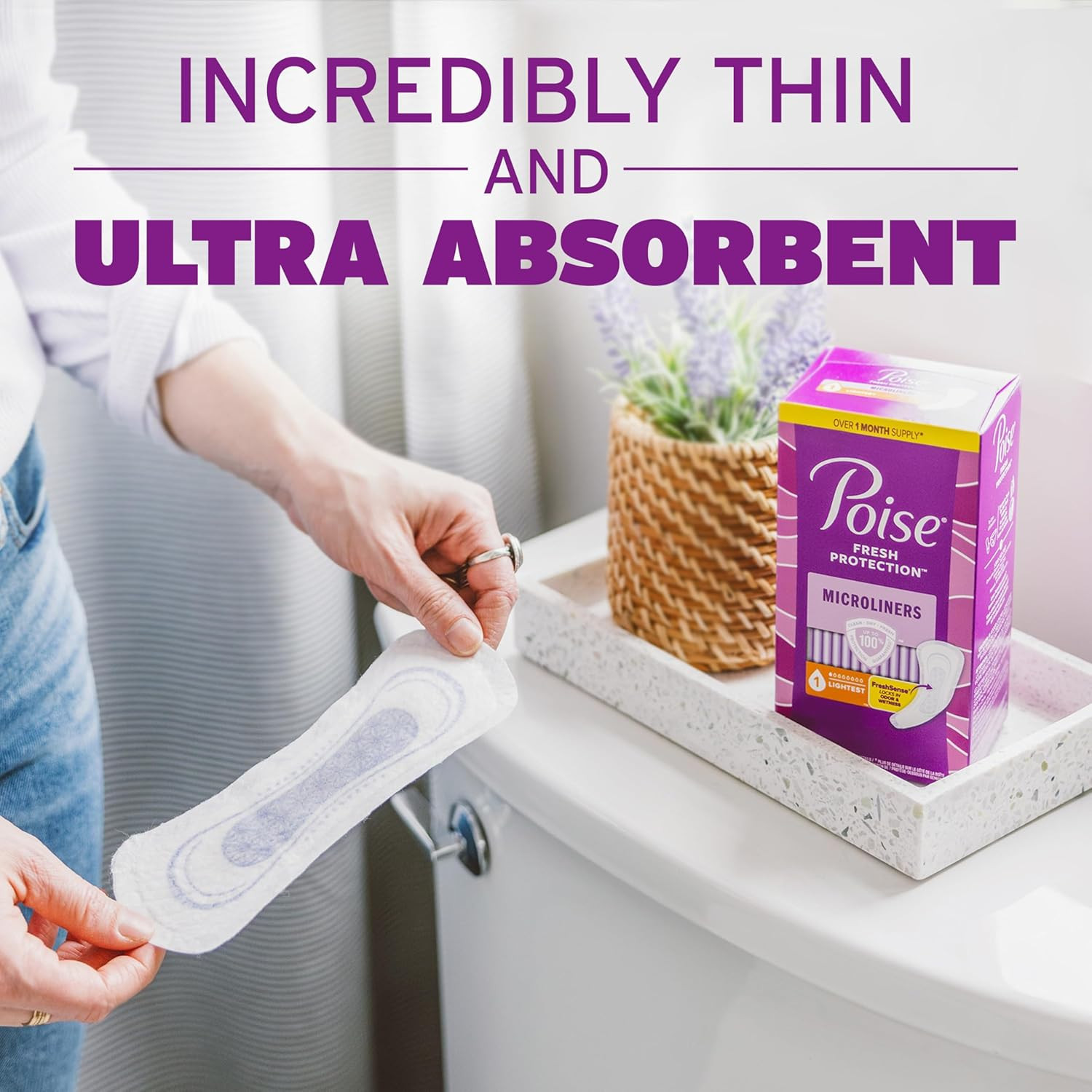 Long Daily Microliners for Light Absorbency Incontinence Protection