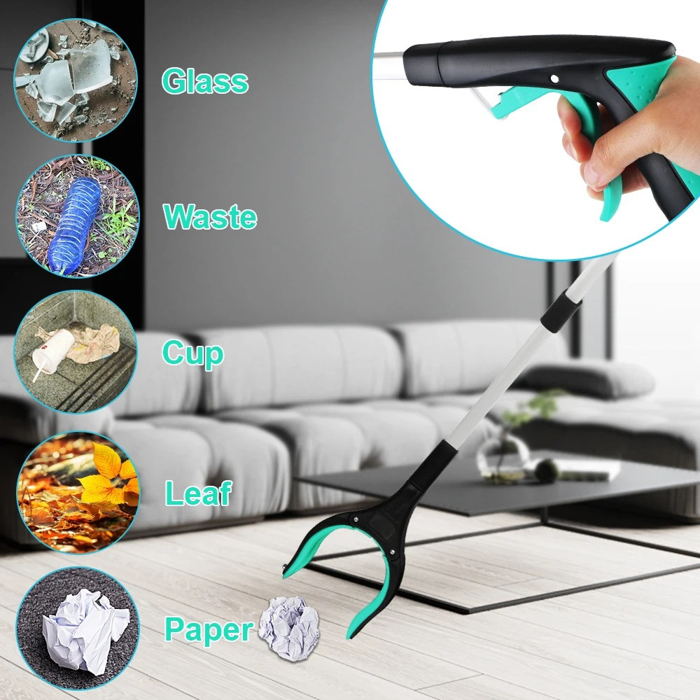 Heavy Duty Reacher Grabber Tool Long Pick Up Stick Trash Picker Hand Grip