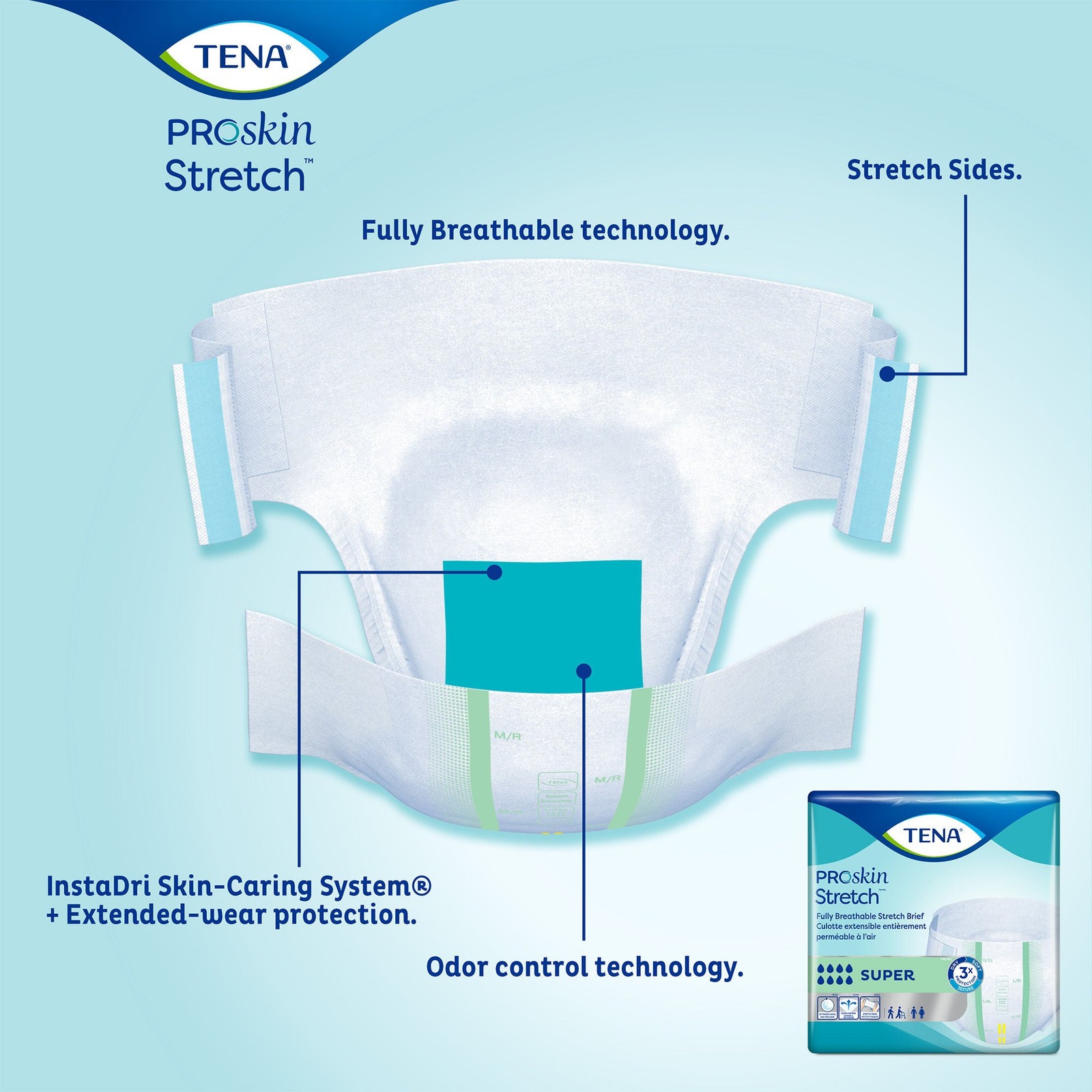 TENA Stretch Super Adult Briefs Heavy Absorbency Bariatric Brief 3XL 61391 32 Ct