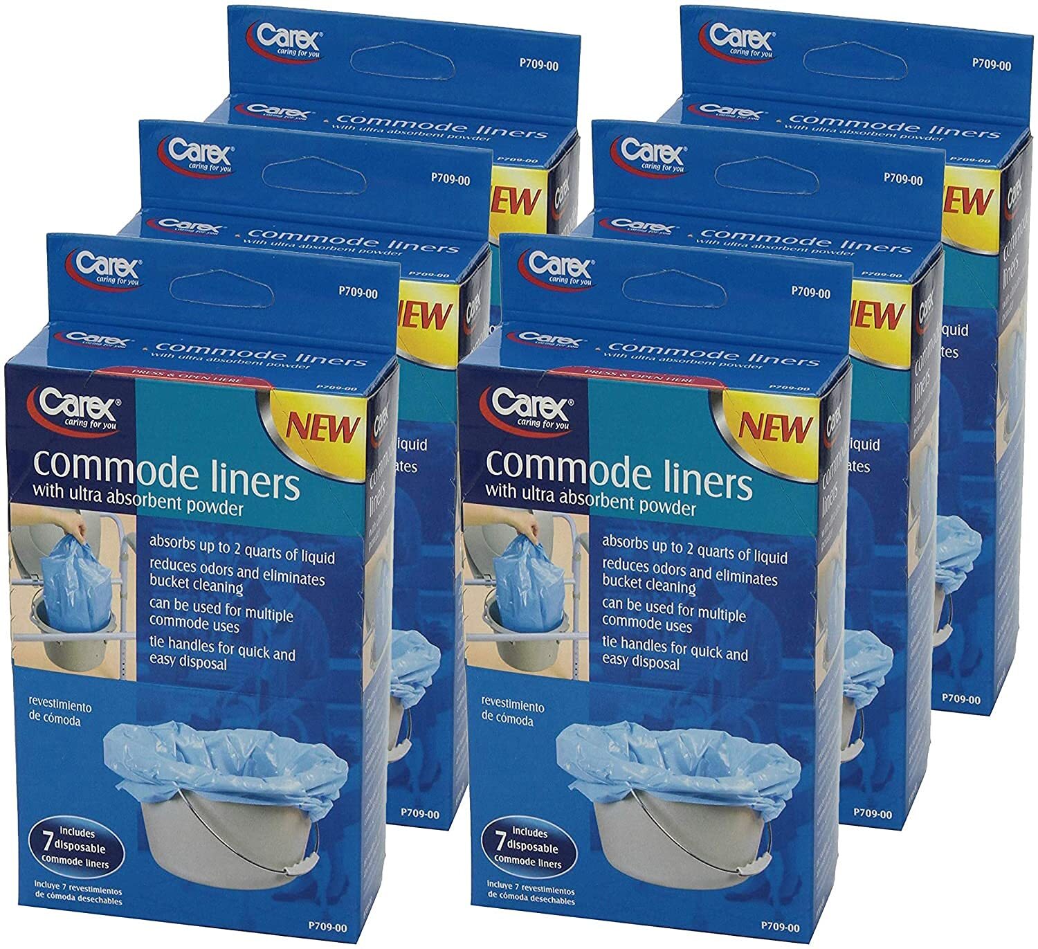Bedside Commode Liners Disposable Fits Most Commodes Toilet Liners With Absorben