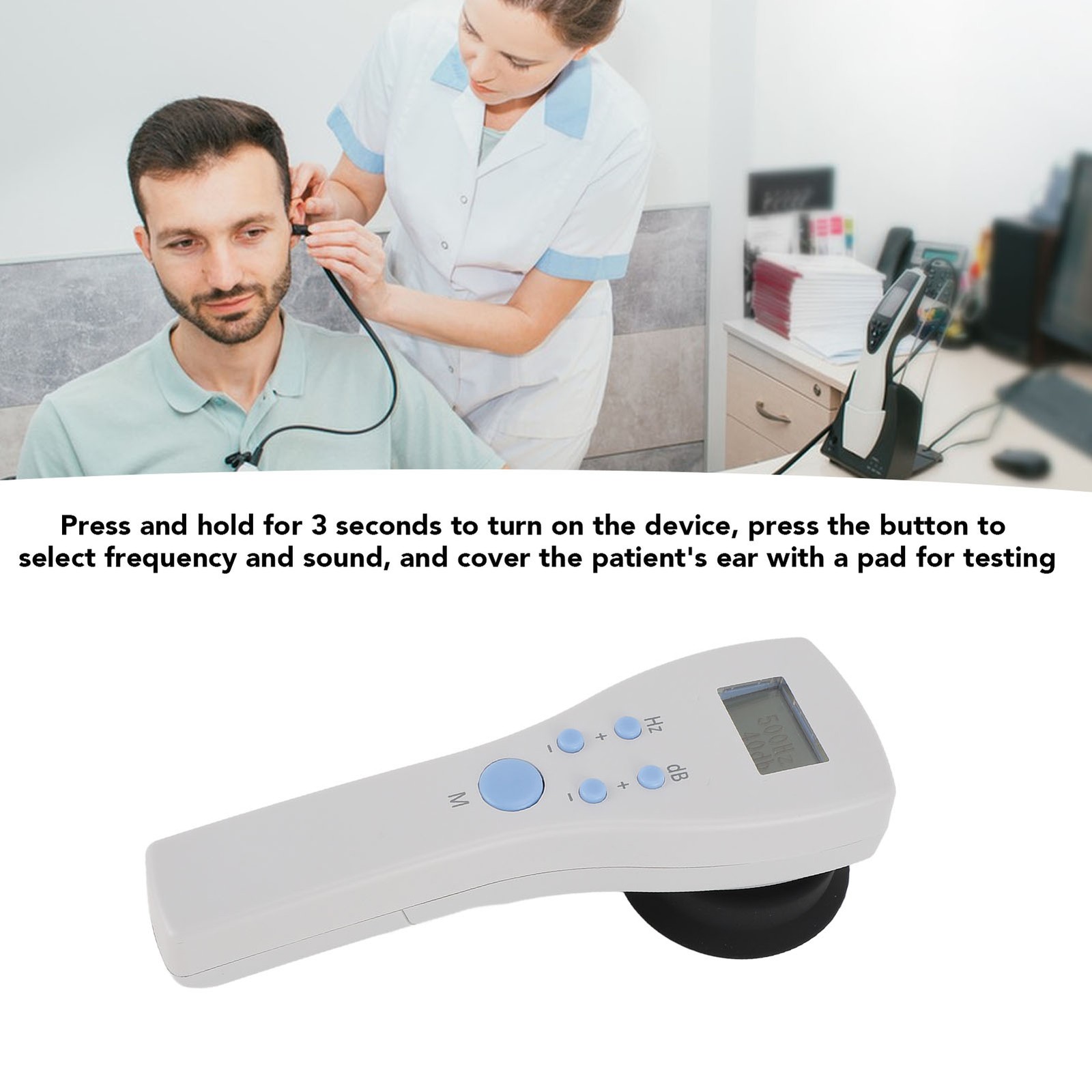 Audiometer Hearing Test Device Handheld For Elderly For Checking